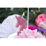 Glitter Magical Unicorn Birthday Candle, Pink | Amscannull