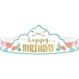 Boho Girl Birthday Party Cardstock Tiaras, 8-pk | Amscannull