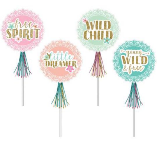 Boho Girl Glitter Wands for Birthday Party Favours, 8-pk Product image