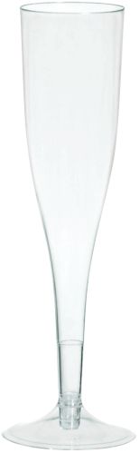 Big Party Plastic Champagne Flute Cups, Birthdays, Showers, More, Clear,  5.5-oz, 20-pk Product image