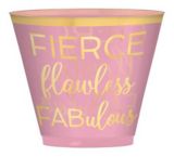 Fierce Flawless Fabulous Plastic Cups, Pink, 9-oz, 30-pk | Amscannull