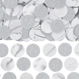 Glitter Circle Confetti for Birthday/Wedding/Bridal Shower, Silver | Amscannull