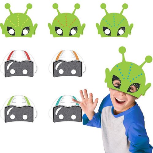 Blast Off Birthday Party Masks, 8-pk Product image