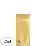 Petits sacs friandises plastique doré métallisé, paq. 25 | Amscannull