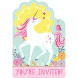 Magical Unicorn Birthday Party Invitations, 8-pk | Amscannull