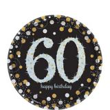 Sparkling Celebration Prismatic 60th Birthday Dessert Plates, 8-pk | Amscannull