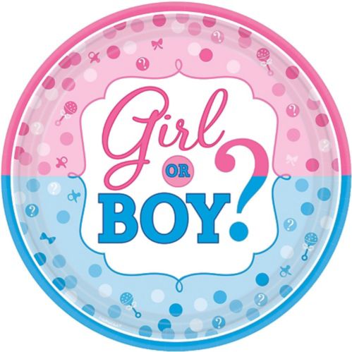 Girl or Boy Gender Reveal Dinner Plates, 8-pk Product image