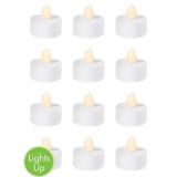 Bougies lumignon DEL sans flamme, blanc, paq. 12 | Amscannull
