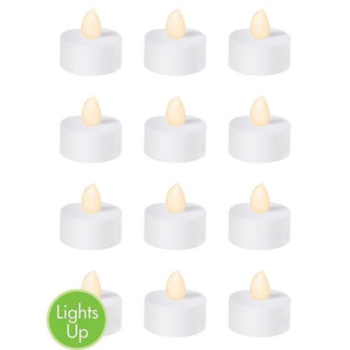 Bougies lumignon DEL sans flamme, blanc, paq. 12 Image de l’article