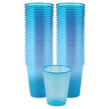 Black Light Neon Blue Plastic Cups, 50-ct | Amscannull