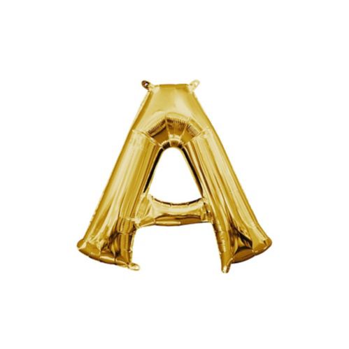 Air-Filled Letter Balloon, Gold, 13-in Product image