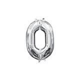 Air-Filled Number Balloon, Silver, 13-in | Amscannull