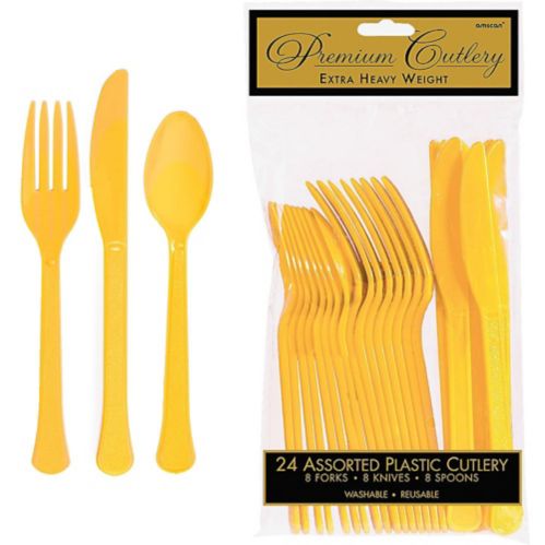 Premium Plastic Cutlery Set, Birthdays, Showers, More, 24-pk Product image