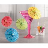 Wooden Parasol Party Toothpicks for Birthday, Party, Assorted Colours, 4-in, 120-pk | Amscannull