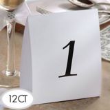 Cartes-chevalets avec numéro de table, 1-12 | Amscannull