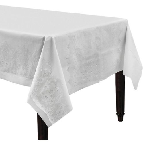 White Lace Print Table Cover Product image