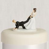 Décoration pour gâteau de mariage Tiré par la jambe