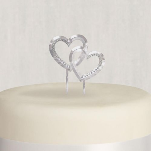 Double Heart Wedding Cake Topper Product image