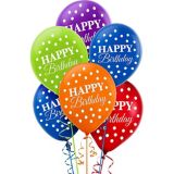 Rainbow Dot Birthday Balloons, 15-pk