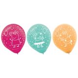Ballons à confettis en latex Peppa Pig, rose/bleu/jaune, paq. 6 | Nickelodeonnull
