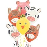 Décorations en latex avec oreilles d'animaux pour ballons, ferme amicale | Amscannull