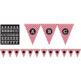 Picnic Party Personalized Pennant Banner, Red Gingham | Amscannull