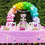 Magical Rainbow "Sparkle and Shine" Birthday Party Banner with Mini Banner Decoration | Amscannull