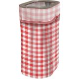 Resuable Plastic Pop up Trash Can/Bin, for Birthday, Party, Red Gingham, 15 x 10 x 22-in