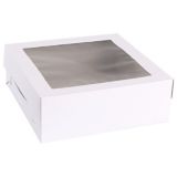 White Square Window Cake Box, 12-in | Amscannull