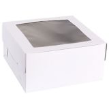 White Square Window Cake Box, 10-in | Amscannull