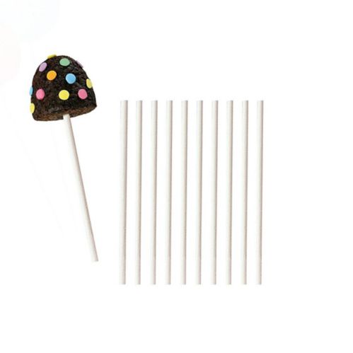 White Lollipop Sticks, 50-pk Product image