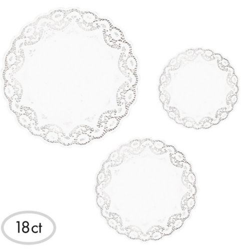 White Round Doilies, 18-pk Product image