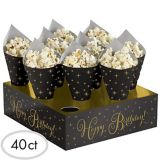 Metallic Birthday Snack Cone Kit, 40-pk