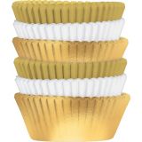 Gold & White Baking Cups, 150-pk | Amscannull