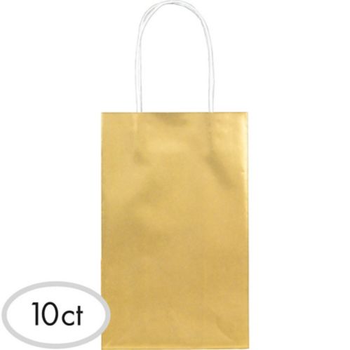 Medium Metallic Kraft Gift Bags, 10-pk Product image