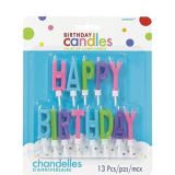Multicolour Bright Happy Birthday Toothpick Candle Set, 13-pc | Amscannull