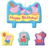Bougies Happy Birthday Peppa Pig, paq. 4 | Hasbronull