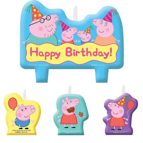 Bougies Happy Birthday Peppa Pig, paq. 4 Image de l’article