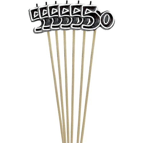 50th Birthday Toothpick Candles, 6-pk Product image