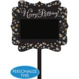Affiche De Pelouse Vierge Celebration Joyeux Anniversaire Scintillante Party City
