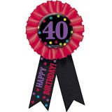 40th Birthday Award Ribbon | Amscannull