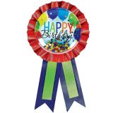 Rainbow Balloon Bash Birthday Award Ribbon