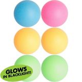 Balles de pong néon lumière noire, paq. 6 | Amscannull