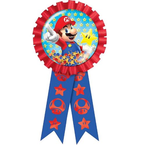 Super Mario Birthday Party Award Ribbon Product image
