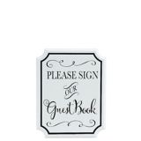 Wedding Guest Book Sign, White