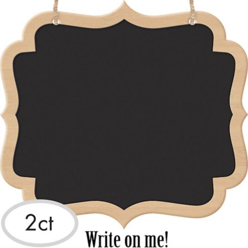 Scroll Chalkboard Wood Signs, 2-ct Product image