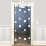 White Flower Doorway Curtain