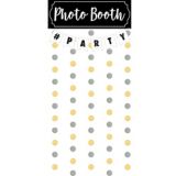 Metallic Polka Dots Photo Booth Backdrop