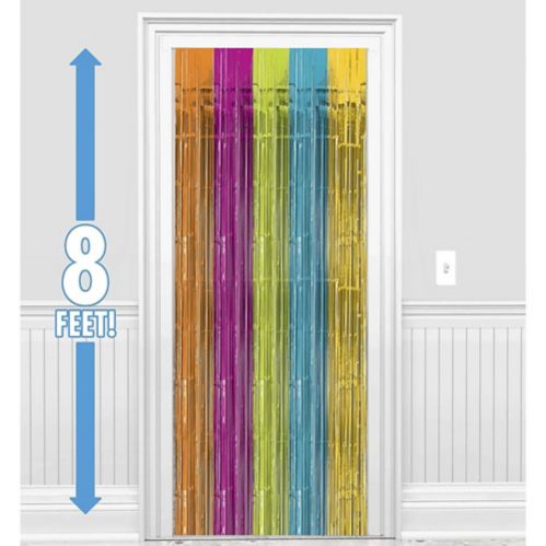 Multicolour Bright Fringe Doorway Curtain Product image