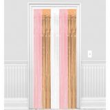 Metallic Rose Gold & Pink Fringe Doorway Curtain
